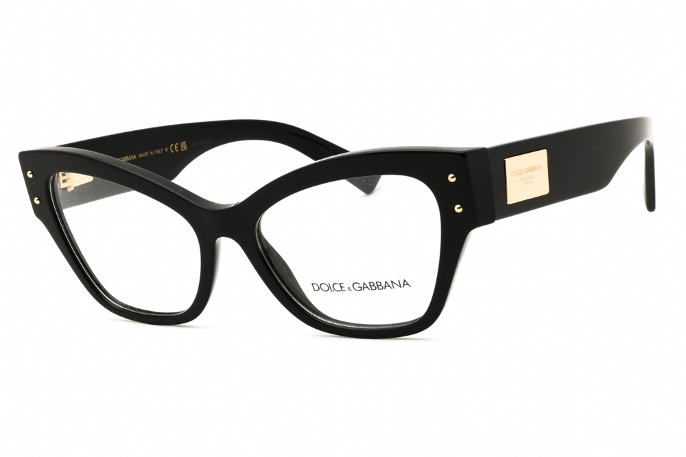 NWT Dolce & Gabbana 0DG3404-501 Black Cat-Eye 54mm Glasses
